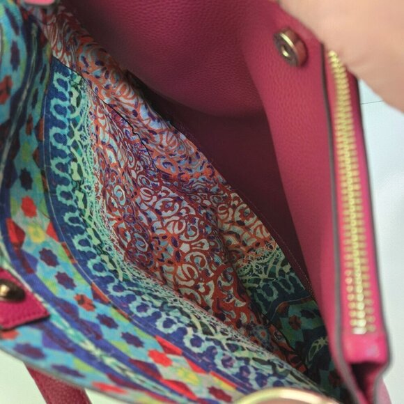 Nanette Lepore Burgundy Vegan Leather Large Convertible Shoulder Crossbody Bag - Picture 4 of 6